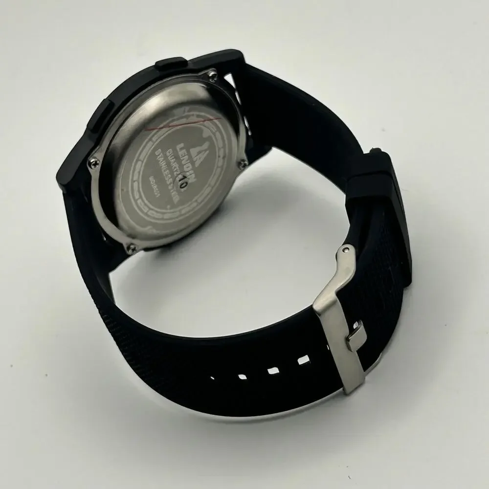 LENQIN Black Minimalist Men’s Digital Watch Working New Battery